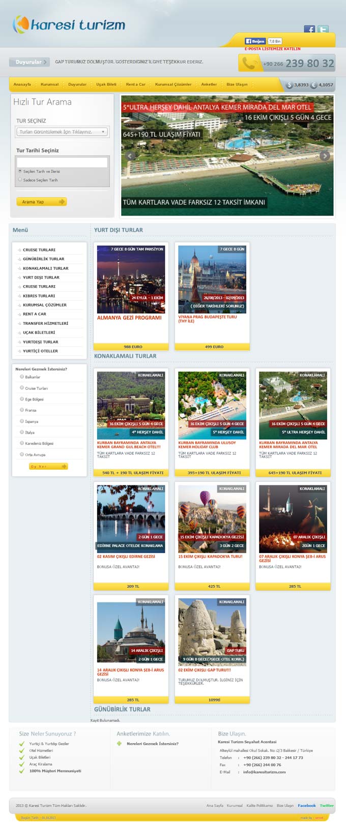 karesi turizm eski web tasarım