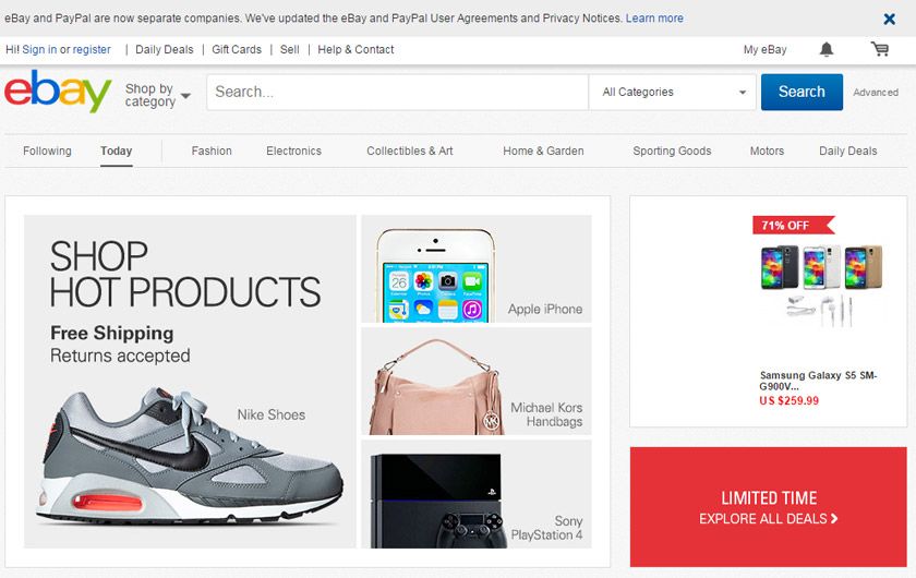 Ebay E-Ticaret Web Tasarım