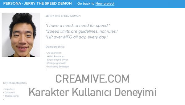 Karakter Kullanıcı Deneyimi