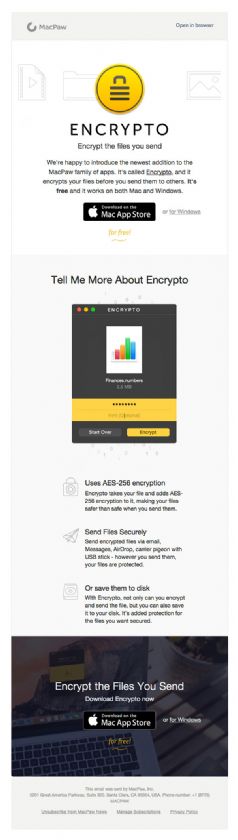 MacPaw Encrypto Mail Tasarımı