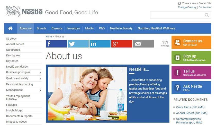Nestle Hakkımızda