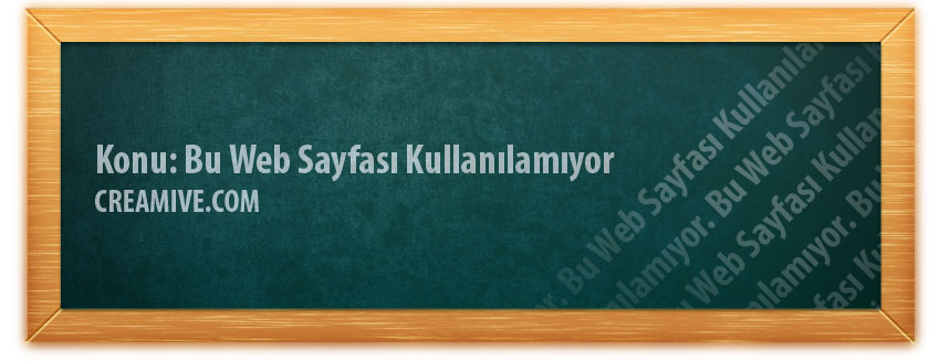 Bu Web Sayfası Kullanılamıyor