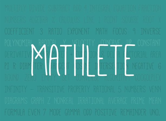 Mathlete Font